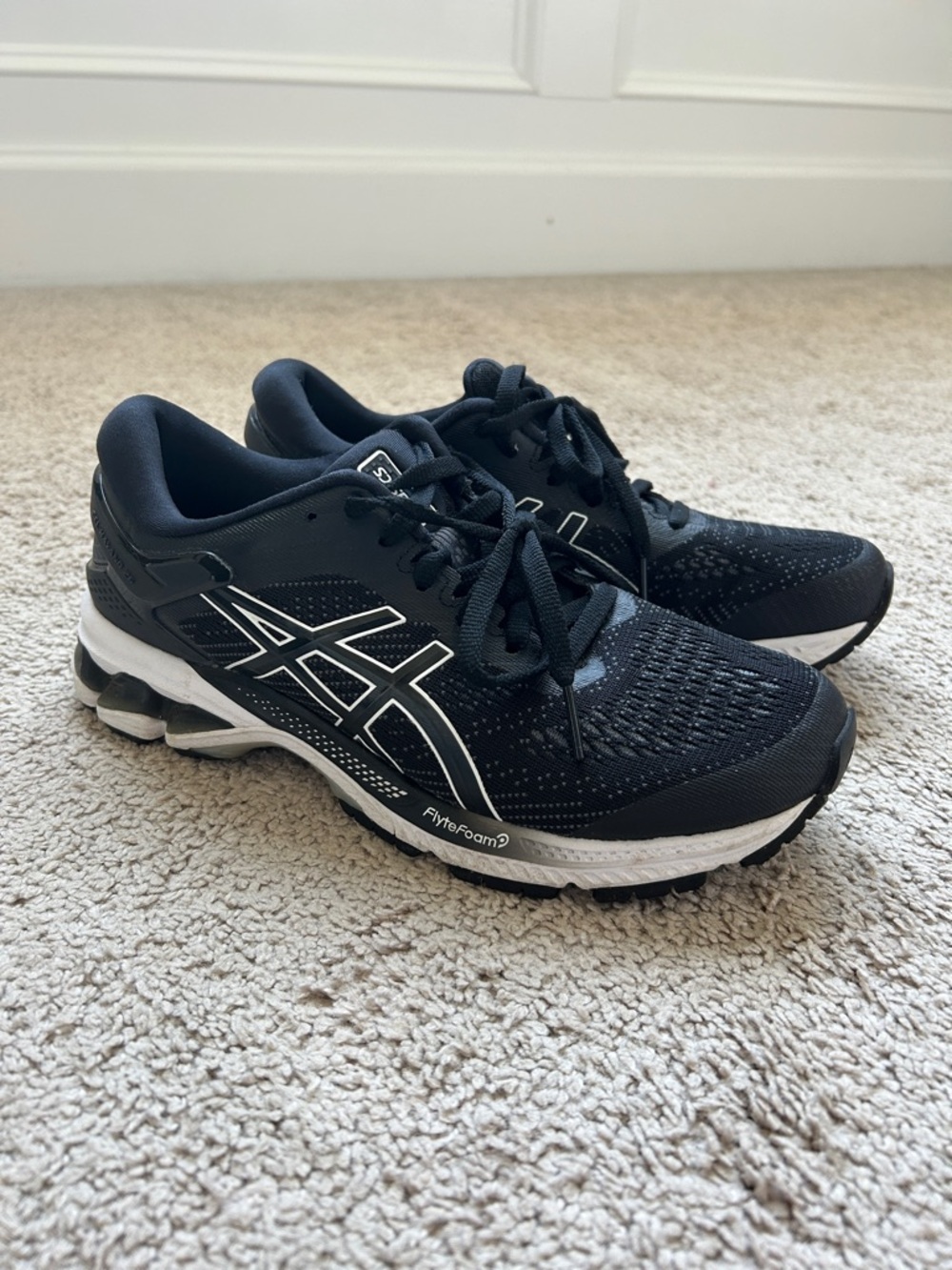 ASICS Gel-Kayano 26 Women’s Running Shoes Black & White